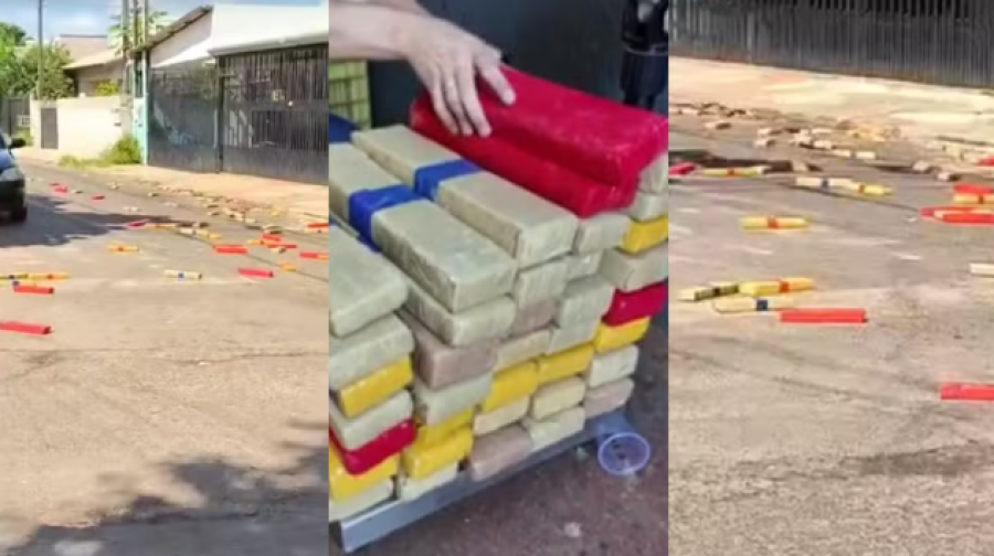 Tabletes de droga são encontrados espalhados em ruas de Foz do Iguaçu