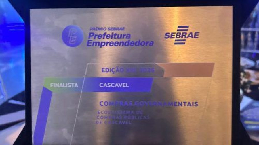 Cascavel conquista prêmio do Sebrae e se destaca em gestão voltada ao empreendedorismo