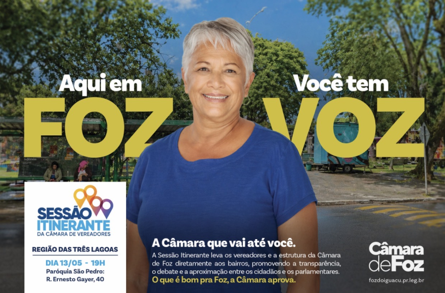 Sessão itinerante da Câmara será realizada na região de Três Lagoas em Foz
